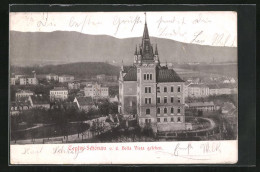 AK Teplitz Schönau / Teplice, Ortsansicht Von Der Bella Vista Aus Gesehen  - Tsjechië