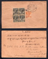 BRITISH MALAYA Straits Settlements 1937 Cover To India, Via Ceylon (p928) - Straits Settlements