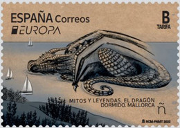 ESPAGNE SPANIEN SPAIN ESPAÑA  2022 EUROPE MYTHS AND LEGENDS:SLEEPING DRAGON. MAJORCA MNH ED 5572 MI 5623 YT 5328 SG 5572 - Neufs