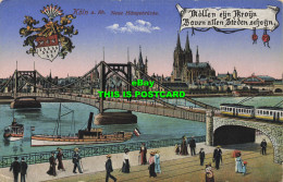 R583329 Koln A. Rh. Neue Hangebrucke. H. W. K - World