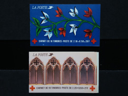 FRANCIA - 2 Carnets Croce Rossa - Nuovi ** (sottofacciale) + Spese Postali - Cruz Roja