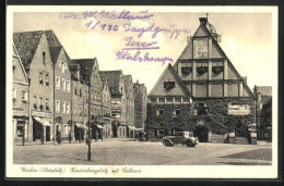 AK Weiden / Obpf., Hindenburgplatz Mit Rathaus  - Weiden I. D. Oberpfalz