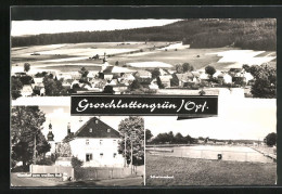 AK Groschlattengrün / Opf., Gasthof Zum Weissen Ross, Schwimmbad, Gesamtansicht  - Other & Unclassified