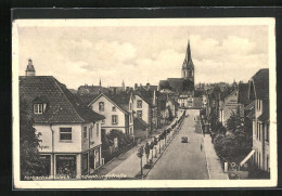 AK Korbach / Waldeck, Hindenburgstrasse Mit Kirche Im Hintergrund  - Waldeck