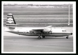 Fotografie Flugzeug Fokker 27, Passagierflugzeug Der KLM, Kennung PH-SAD  - Luftfahrt