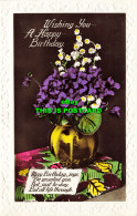 R583723 Wishing You A Happy Birthday. Flowers In Vase. RP - World