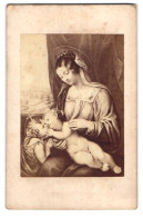 Fotografie Unbekannter Fotograf Und Ort, Gemälde: Madonna La Vierge, L`enfant-Jesus Et Sanit-Jean Nach Gimignano  - Autres & Non Classés