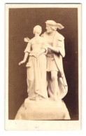 Fotografie Unbekannter Fotograf Und Ort, Statue Mann Steht Hinter Der Frau  - Anciennes (Av. 1900)