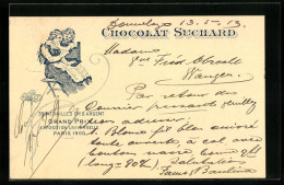 Lithographie Chocolat Suchard, Mutter Und Tochter  - Cultivation