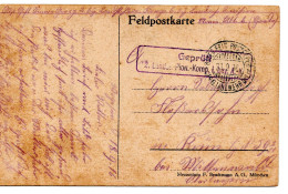 64373 - Altdeutschland / Bayern - 1916 - FpAnsKte ... 6.LANDWEHRDIV. -> Pruem, M ZensStpl "2.Landw.-Pion.-Komp." - Covers & Documents