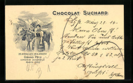 Lithographie Chocolat Suchard, Schweizer Milchbauern  - Landbouw