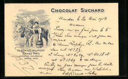 Lithographie Chocolat Suchard, Schweizer Milchbauern  - Cultures