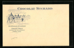 Lithographie Chocolat Suchard, Karawane Vor Pyramiden Mit Schokolade  - Cultivation
