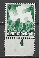 GERMANIA REICH TERZO REICH 1936 CONGRESSO NAZIONAL- SOCIALISTA  UNIF. 580 MNH XF - Neufs