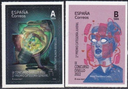 ESPAGNE SPANIEN SPAIN ESPAÑA 2023 DISELLO STAMPDAY GENERAL AND YOUTH CATEGORY SET 2V MNH ED 5632-3 MI 5683-4 YT 5388-9 - Neufs