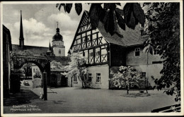 CPA Gößnitz In Thüringen, Pfarrhaus Mit Kirche - Other & Unclassified