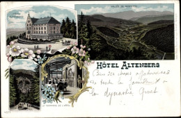 Lithographie Neubois Gereuth Elsass Bas Rhin, Hotel Altenberg, Münstertal, Hotelterrasse - Andere & Zonder Classificatie