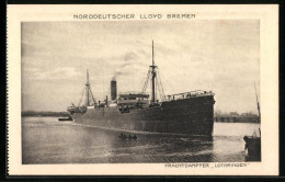 AK Frachtdampfer Lothringen Läuft Aus  - Koopvaardij