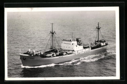 AK Handelsschiff MS Lisboa Aus Der Vogelschau  - Cargos