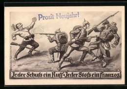 Künstler-AK Ad. Hoffmann: Jeder Schuss Ein Russ`...  - War 1914-18