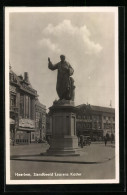 AK Haarlem, Standbeeld Laurens Koster  - Haarlem