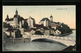 AK Neuburg A. D., Ortsansicht Mit Donau Und Brücke  - Neuburg