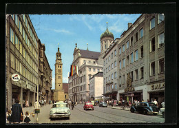 AK Augsburg, Untere Maximilianstrasse Mit Rathaus Und Perlachturm  - Augsburg