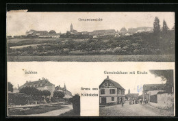 CPA Kolbsheim, Gemeindehaus Avec L'Église, Château, Vue Générale  - Other & Unclassified