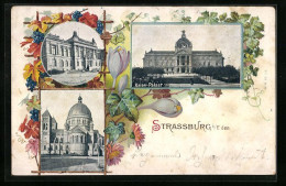 CPA Strassburg I /E., Kaiser-Palast, Landesausschuss-Palast, St. Peterskirche  - Autres & Non Classés