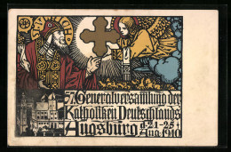 Künstler-AK Augsburg, 57. Generalversammlung Der Katholiken Deutschlands 1910, St. Ulrich Und Engel  - Augsburg