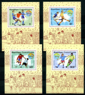 Zentralafrika Sonderblöcke 1436-1439 Postfrisch Fußball WM 1990 #GB665 - Zentralafrik. Republik