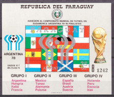 Paraguay Block 320 Postfrisch Fußball WM 1978 #GB668 - Paraguay