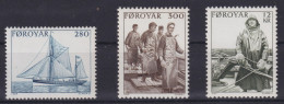Briefmarken Dänemark Färöer 103-105 Fischfang Fische Luxus Postfrisch Kat 6,00 - Islas Faeroes