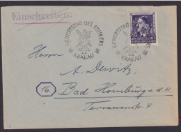 Briefmarken Besetzung Generalgouvernement Brief Krakau Homburg EF 119 SST - Sonstige & Ohne Zuordnung