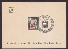 Briefmarken Besetzung Generalgouvernement Gedenkblatt Kriegshilfswerk Rote Kreuz - Sonstige & Ohne Zuordnung