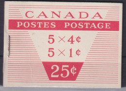 Kanada Markenheftchen Mit Je 5x 1 + 4 Cent Queen Elisabeth + Reklame Luxus - Cartas & Documentos