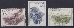 Briefmarken Dänemark Färöer 142-144 Brücken Luxus Postfrisch MNH Kat.-Wert 9,00 - Faeroër