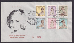 Europa Luxemburg Brief 631-636 Caritas Als Schöner FDC Mit Kindern - Storia Postale