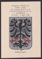 Echternach Luxemburg Wappen Philatelie Briefmarken Ausstellung F.I.P Kongress - Lettres & Documents