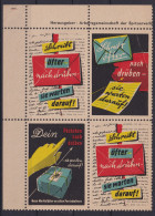 Post Postsache Vignette Cinderella Briefmarke Reklamemarke Schreib Nach Drüben - Non Classés