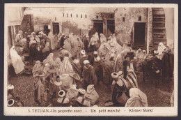 Spanien Kolonien Tetuan Marruecos Marokko Ansichtskarte Kleiner Markt Eibenstock - Cartas & Documentos