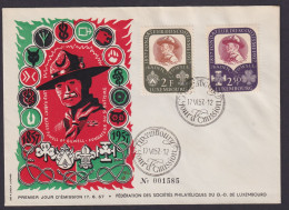 Europa Luxemburg Brief 567-568 Pfadfinder Sehr Dekorativ Als FDC Vom 17.6.1957 - Brieven En Documenten