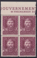 Briefmarken Besetzung Generalgouvernement 122 I Plattenfehler Viererblock - Other & Unclassified