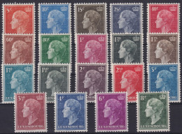 Europa Luxembrug 442-459 Großherzogin Charlotte Luxus Postfrisch MNH Kat 50,00 - Covers & Documents