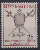 Luxemburg 523 Sport Fechten Weltmeisterschaft Luxus Postfrisch Ausgabe 1954 - Briefe U. Dokumente