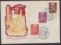 Luxemburg 572-574 Europa Ausgabe 1957 Brief Als FDC Kat.-Wert 75,00 - Lettres & Documents