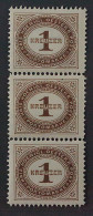 Portomarken 1 D **, 1 Kr. DREIERSTREIFEN, Seltene Zähnung, Postfrisch, KW 360,-€ - Strafport