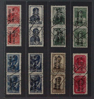 RASEINIAI 1-7 I+II, Typen-Paare I+II Komplett, Briefstück, Fotobefund KW 780,- € - Occupazione 1938 – 45