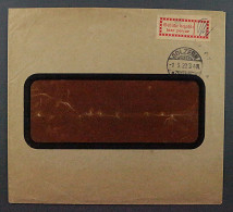 1923, HALLE OPD 1 I A, Gebührenzettel Karminrot, Einfachrahmen, Auf Brief 220,-€ - 1922-1923 Lokalausgaben