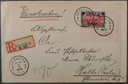 1916, I. Weltkrieg BELGIEN 25 I, Aufdruck 6,25 Fr. Top-Wert Auf R-Brief, 400,-€ - Ocupación 1914 – 18